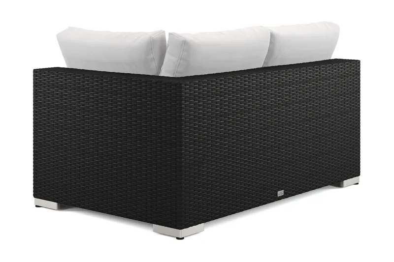 Bahamas Vänstermodul utomhus 140 cm i konstrotting - Svart - Utemöbler - Loungemöbler - Modulsoffa utomhus