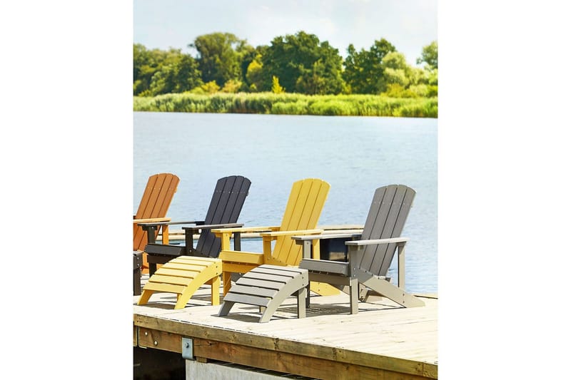 Fotstöd Adirondack Mörkgrå - Mörkgrå - Utemöbler - Loungemöbler - Modulsoffa utomhus - Fotpall & pall utomhus