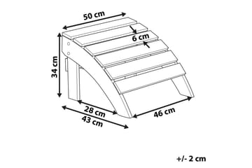 Fotstöd Adirondack Röd - Röd - Utemöbler - Loungemöbler - Modulsoffa utomhus - Fotpall & pall utomhus