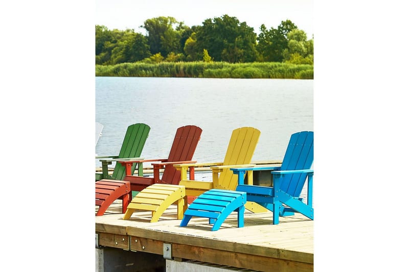 Fotstöd Adirondack Vit - Vit - Utemöbler - Loungemöbler - Modulsoffa utomhus - Fotpall & pall utomhus