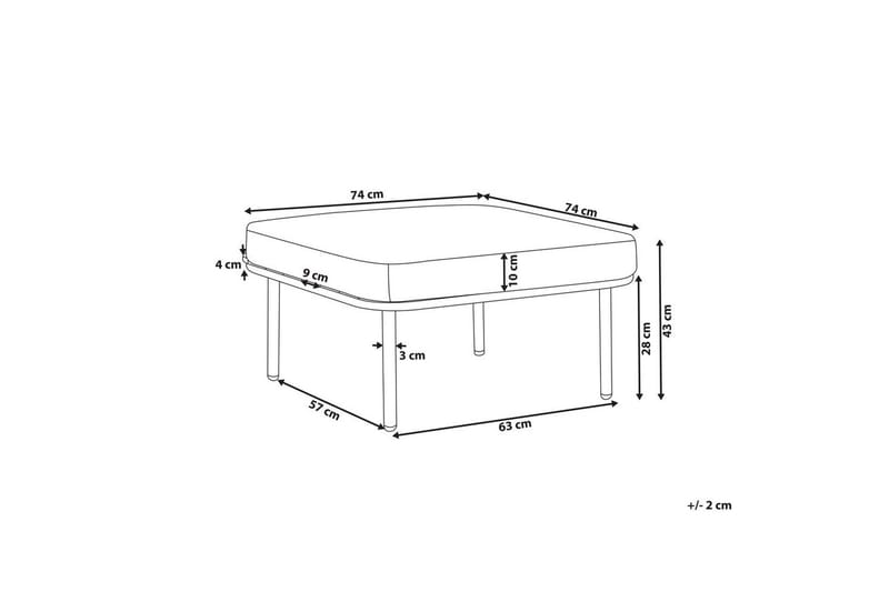 Fotstöd Senise - Utemöbler - Loungemöbler - Modulsoffa utomhus - Fotpall & pall utomhus