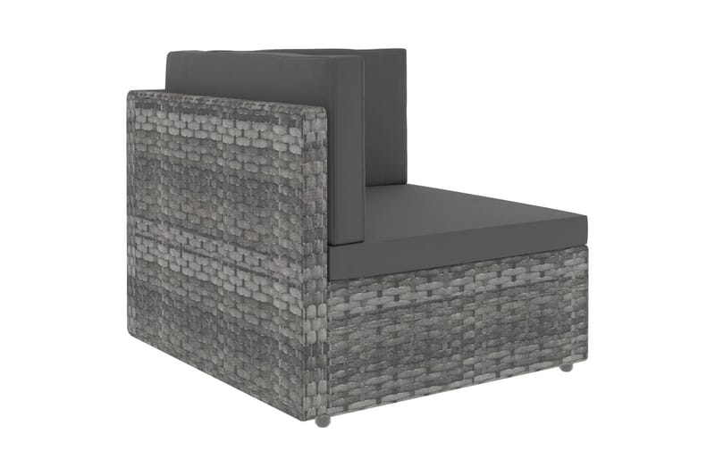 Hörnsits till Modulsoffa Utomhus konstrotting grå - Grå - Utemöbler - Loungemöbler - Loungesoffa