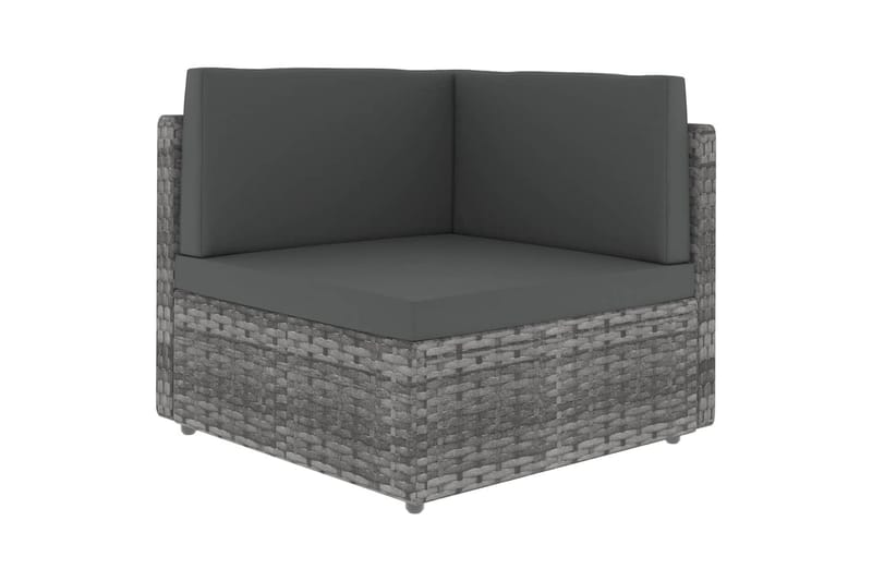 Hörnsits till Modulsoffa Utomhus konstrotting grå - Grå - Utemöbler - Loungemöbler - Loungesoffa
