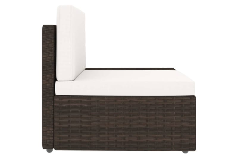 Hörnsits till Modulsoffa Utomhus med vänster armstöd konstrotting br - Brun - Utemöbler - Loungemöbler - Loungesoffa