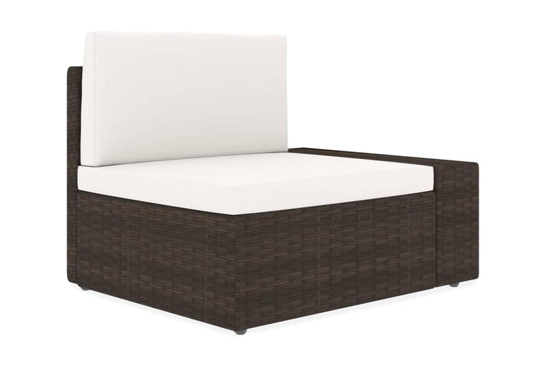 Hörnsits till Modulsoffa Utomhus med vänster armstöd konstrotting br - Brun - Utemöbler - Loungemöbler - Loungesoffa