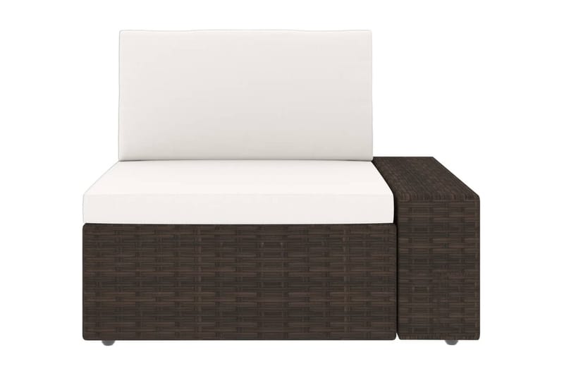 Hörnsits till Modulsoffa Utomhus med vänster armstöd konstrotting br - Brun - Utemöbler - Loungemöbler - Loungesoffa