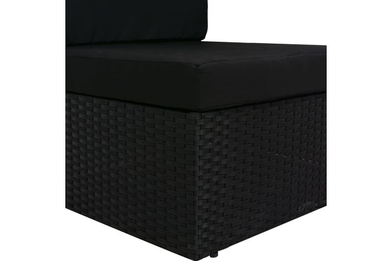 Hörnsits till Modulsoffa Utomhus med vänster armstöd konstrotting sv - Svart - Utemöbler - Loungemöbler - Modulsoffa utomhus