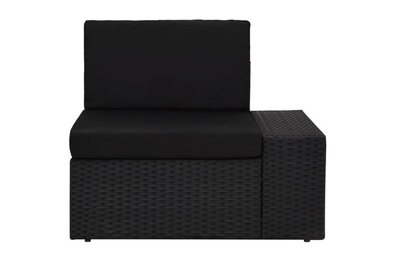 Hörnsits till Modulsoffa Utomhus med vänster armstöd konstrotting sv - Svart - Utemöbler - Loungemöbler - Modulsoffa utomhus