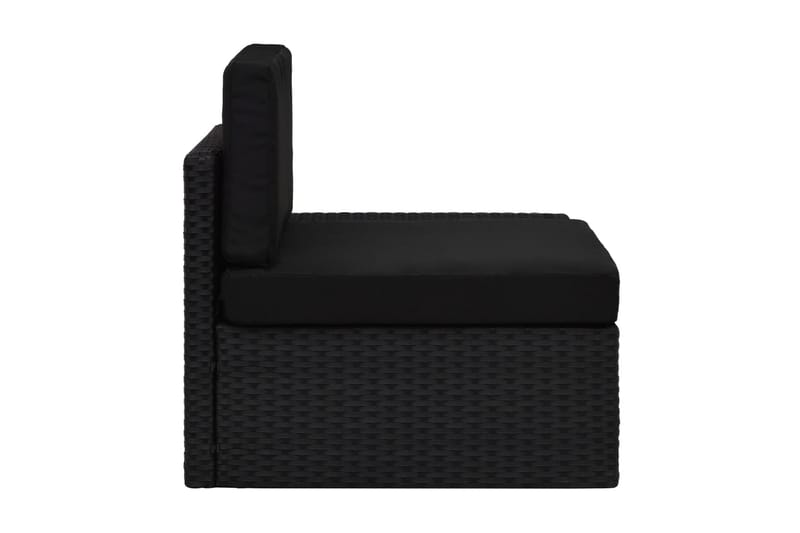 Hörnsits till Modulsoffa Utomhus med vänster armstöd konstrotting sv - Svart - Utemöbler - Loungemöbler - Modulsoffa utomhus