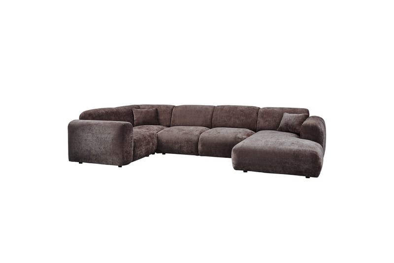 Hörnsoffa Cloud - Varm Brun, Vänster - Utemöbler - Loungemöbler - Modulsoffa utomhus - Hörnmodul utesoffa