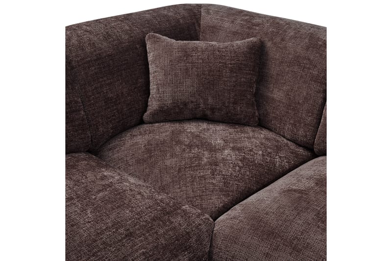 Hörnsoffa Cloud - Varm Brun, Vänster - Utemöbler - Loungemöbler - Modulsoffa utomhus - Hörnmodul utesoffa