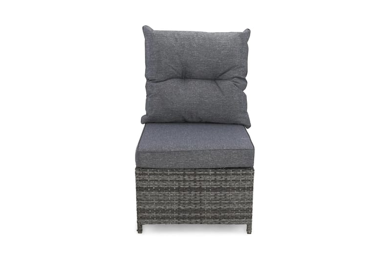 James Mittmodul utomhus i konstrotting - Grå / Grå dynor - Utemöbler - Loungemöbler - Modulsoffa utomhus