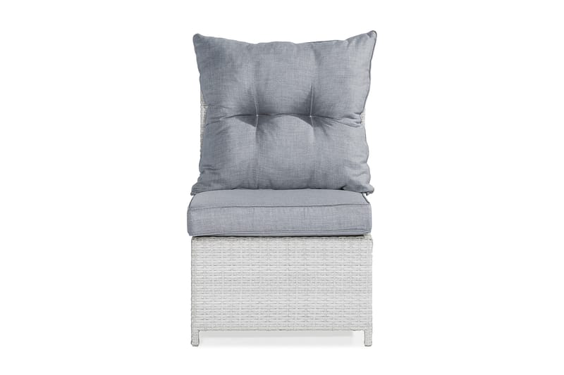James Mittmodul utomhus i konstrotting - Vit / Ljusgrå dynor - Utemöbler - Loungemöbler - Modulsoffa utomhus