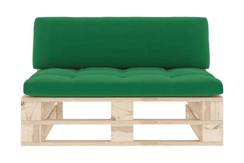 Mittensektion till Pallsoffa Utomhus impregnerad furu - Grön - Utemöbler - Loungemöbler - Modulsoffa utomhus