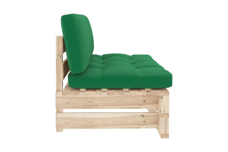 Mittensektion till Pallsoffa Utomhus impregnerad furu - Grön - Utemöbler - Loungemöbler - Modulsoffa utomhus