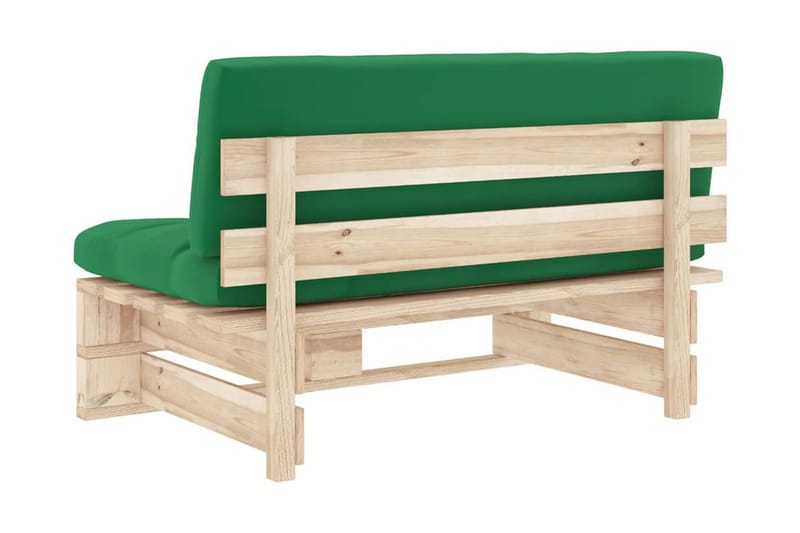 Mittensektion till Pallsoffa Utomhus impregnerad furu - Grön - Utemöbler - Loungemöbler - Modulsoffa utomhus