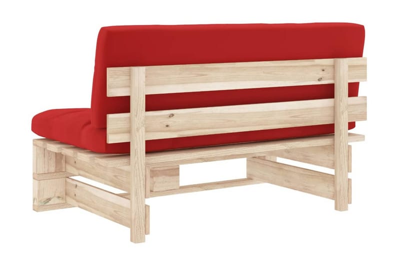 Mittensektion till Pallsoffa Utomhus impregnerad furu - Röd - Utemöbler - Loungemöbler - Modulsoffa utomhus