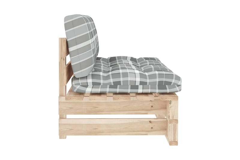 Mittensektion till Pallsoffa Utomhus impregnerad furu - Grå - Utemöbler - Loungemöbler - Modulsoffa utomhus