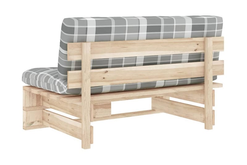 Mittensektion till Pallsoffa Utomhus impregnerad furu - Grå - Utemöbler - Loungemöbler - Modulsoffa utomhus
