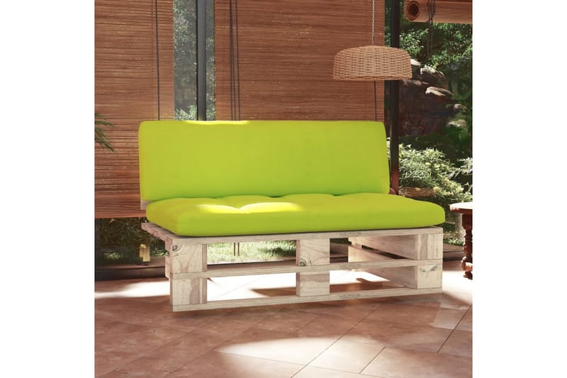 Mittensektion till Pallsoffa Utomhus impregnerad furu - Grön - Utemöbler - Loungemöbler - Modulsoffa utomhus