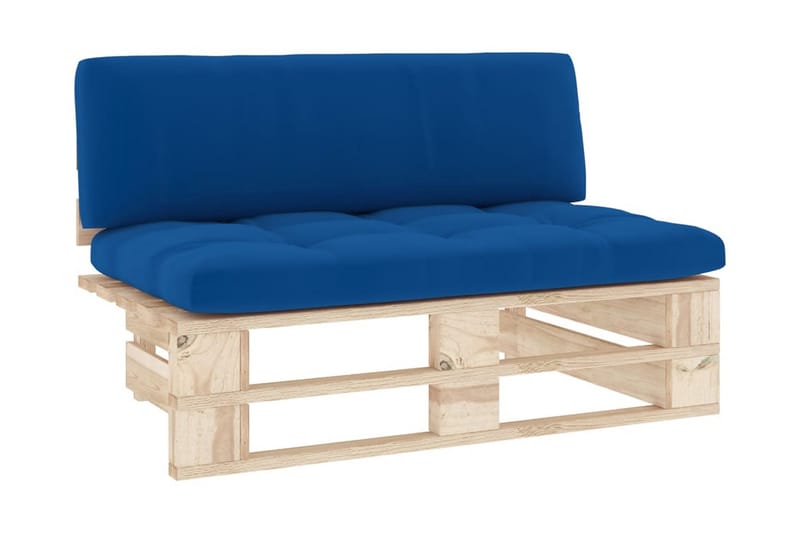 Mittensektion till Pallsoffa Utomhus impregnerad furu - Blå - Utemöbler - Loungemöbler - Modulsoffa utomhus