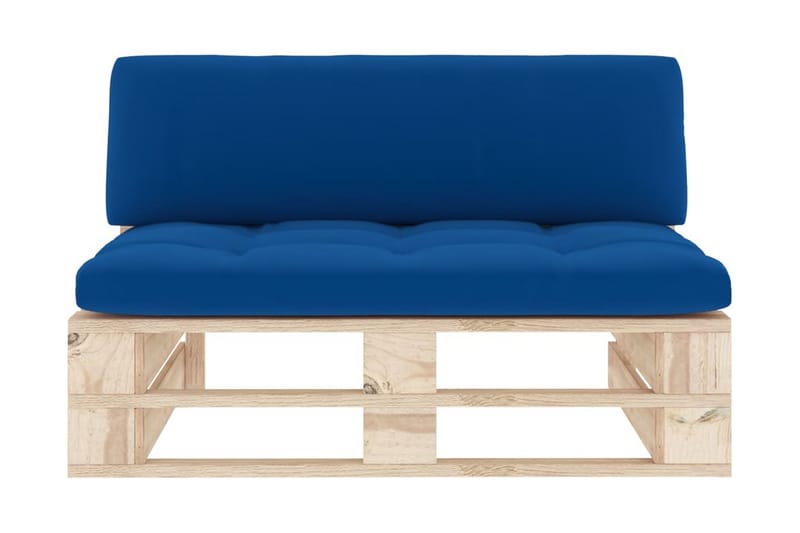 Mittensektion till Pallsoffa Utomhus impregnerad furu - Blå - Utemöbler - Loungemöbler - Modulsoffa utomhus