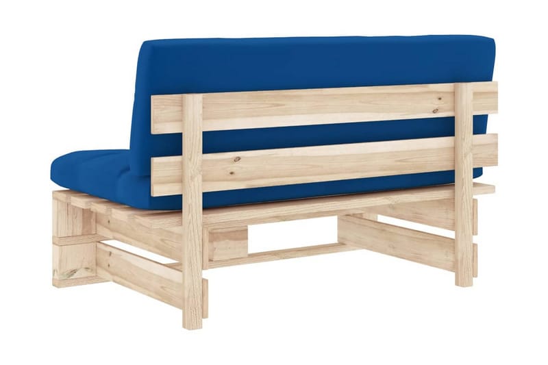 Mittensektion till Pallsoffa Utomhus impregnerad furu - Blå - Utemöbler - Loungemöbler - Modulsoffa utomhus