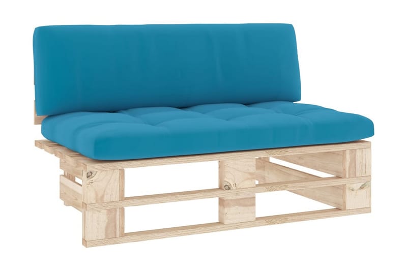 Mittensektion till Pallsoffa Utomhus impregnerad furu - Blå - Utemöbler - Loungemöbler - Modulsoffa utomhus