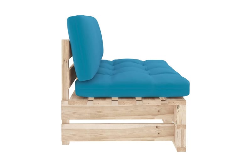 Mittensektion till Pallsoffa Utomhus impregnerad furu - Blå - Utemöbler - Loungemöbler - Modulsoffa utomhus