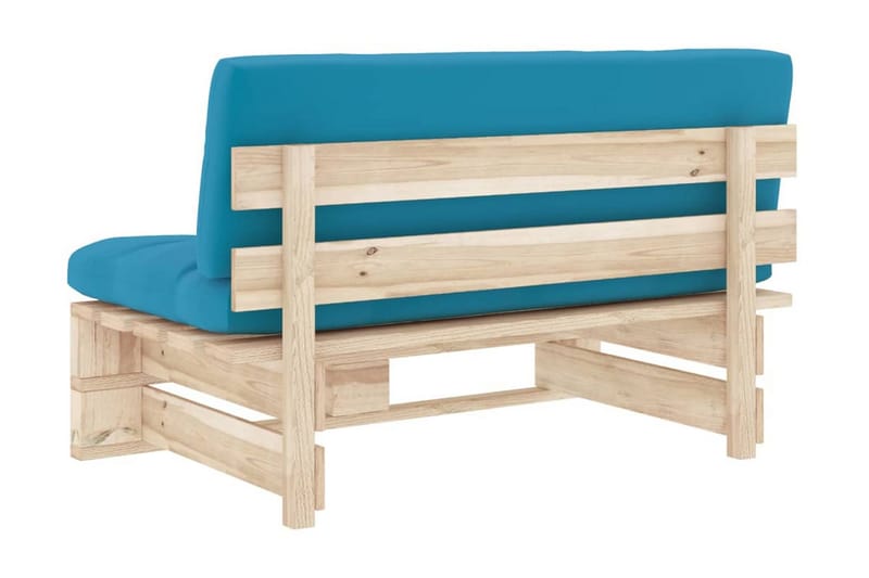 Mittensektion till Pallsoffa Utomhus impregnerad furu - Blå - Utemöbler - Loungemöbler - Modulsoffa utomhus