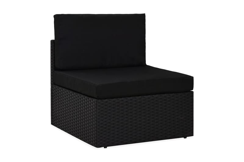 Mittensits till Modulsoffa Utomhus konstrotting svart - Svart - Utemöbler - Loungemöbler - Modulsoffa utomhus