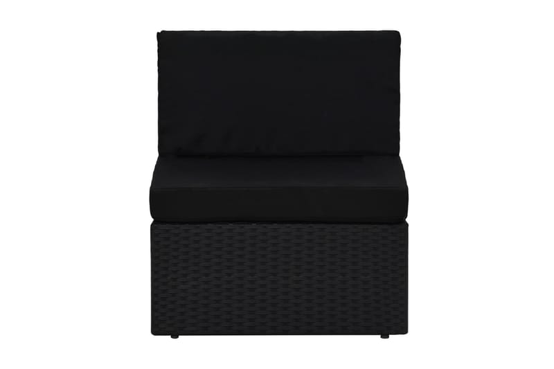 Mittensits till Modulsoffa Utomhus konstrotting svart - Svart - Utemöbler - Loungemöbler - Modulsoffa utomhus
