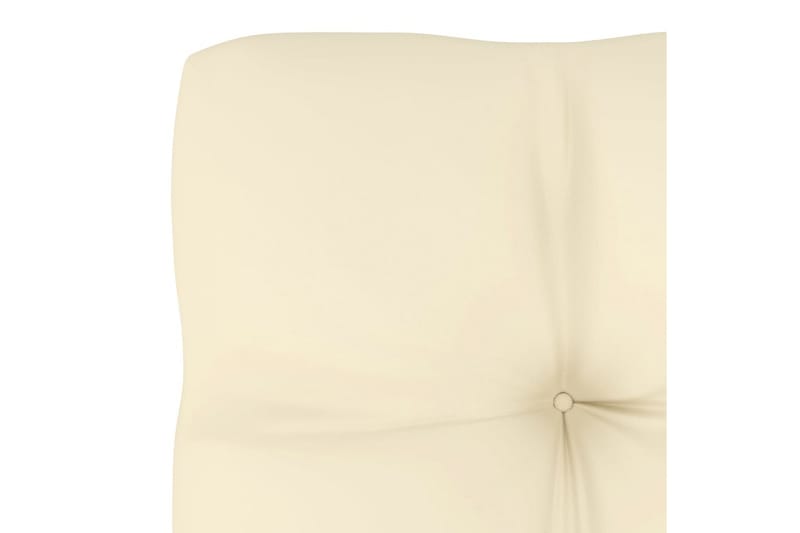 Mittensoffor 2 st med gräddvita dynor massiv furu - Brun - Utemöbler - Loungemöbler - Modulsoffa utomhus