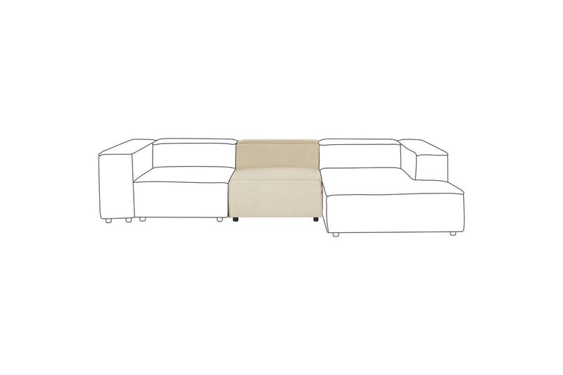 Mittmodul Aprica - Utemöbler - Loungemöbler - Modulsoffa utomhus - Mittmodul utesoffa