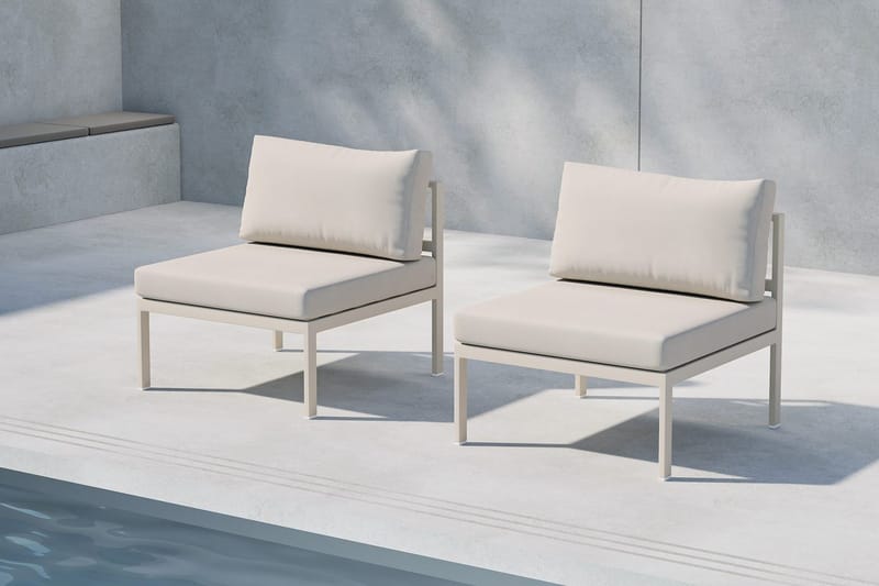 Mittmodul Copacabana 70 cm Utomhus - Beige - Utemöbler - Loungemöbler - Modulsoffa utomhus - Mittmodul utesoffa