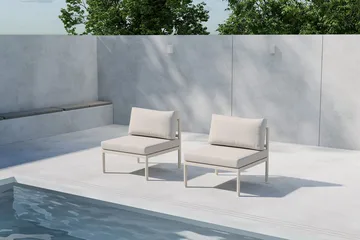 Mittmodul Copacabana 70 cm Utomhus - Beige - Utemöbler - Loungemöbler - Modulsoffa utomhus