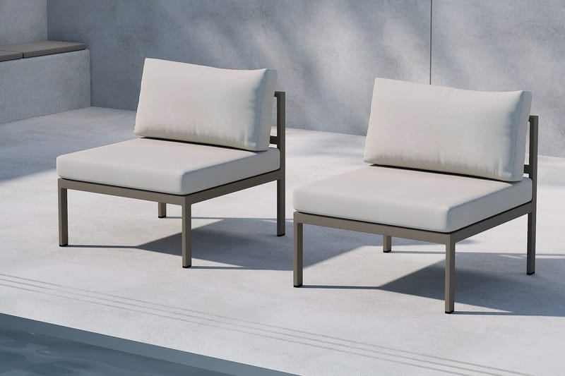 Mittmodul Copacabana 70 cm Utomhus - Brun - Utemöbler - Loungemöbler - Modulsoffa utomhus - Mittmodul utesoffa