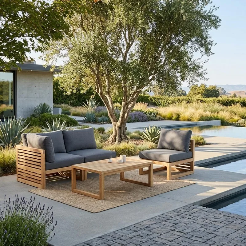 Modulsoffa Serenity 2-sits Höger armstöd - brun - Utemöbler - Loungemöbler - Modulsoffa utomhus