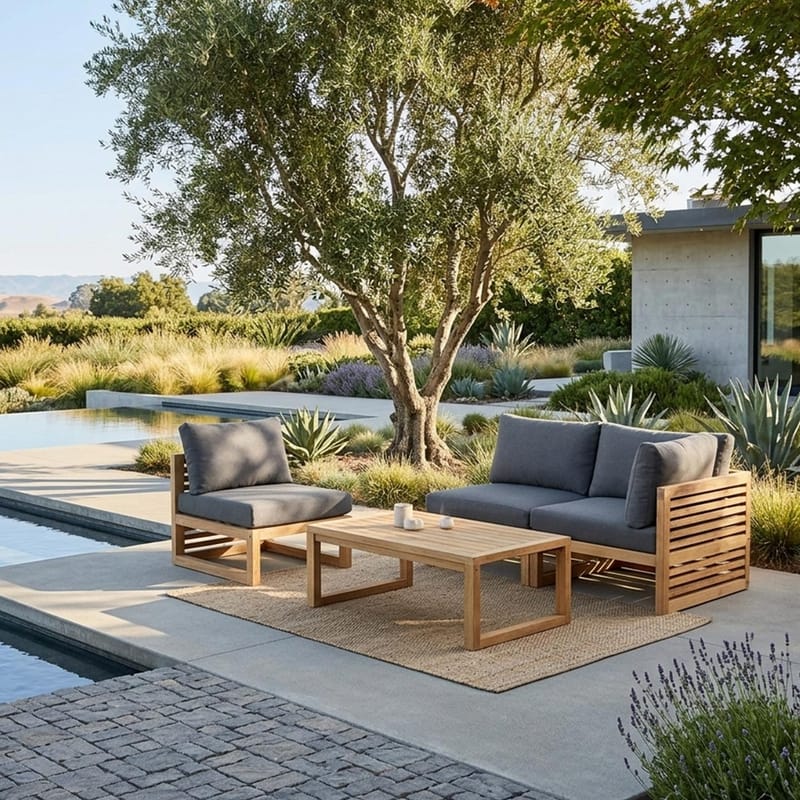 Modulsoffa Serenity mittdel - Brun - Utemöbler - Loungemöbler - Modulsoffa utomhus - Mittmodul utesoffa