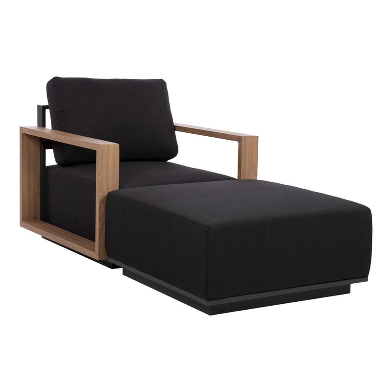 Ottoman Fuller 83x83x42 cm - mörkgrå - Utemöbler - Loungemöbler - Modulsoffa utomhus - Fotpall & pall utomhus