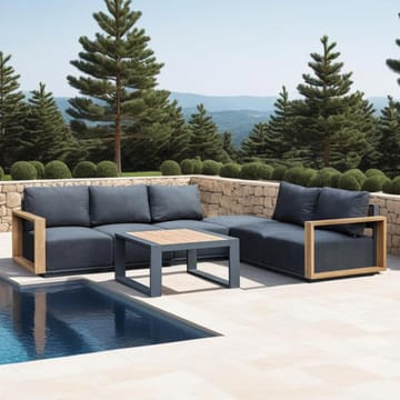 Ottoman Fuller 83x83x42 cm - Mörkgrå - Utemöbler - Loungemöbler - Modulsoffa utomhus - Fotpall & pall utomhus