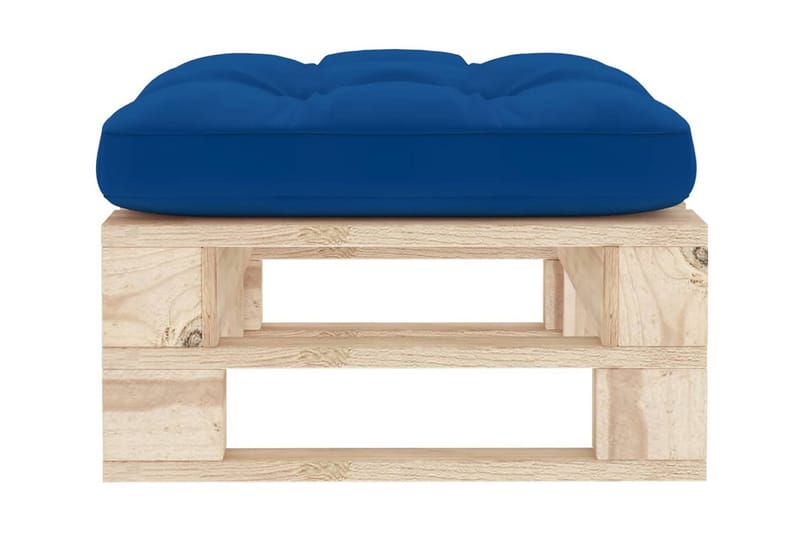 Pallottoman impregnerad furu - Blå - Utemöbler - Loungemöbler - Modulsoffa utomhus - Fotpall & pall utomhus