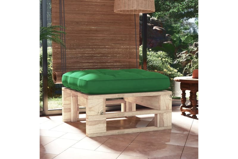 Pallottoman impregnerad furu - Grön - Utemöbler - Loungemöbler - Modulsoffa utomhus - Fotpall & pall utomhus