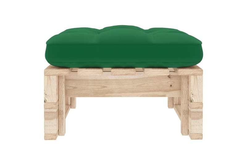 Pallottoman impregnerad furu - Grön - Utemöbler - Loungemöbler - Modulsoffa utomhus - Fotpall & pall utomhus