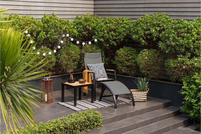 Panama Fotpall 62x48 cm Svart - Lifestyle Garden - Utemöbler - Loungemöbler - Modulsoffa utomhus - Fotpall & pall utomhus