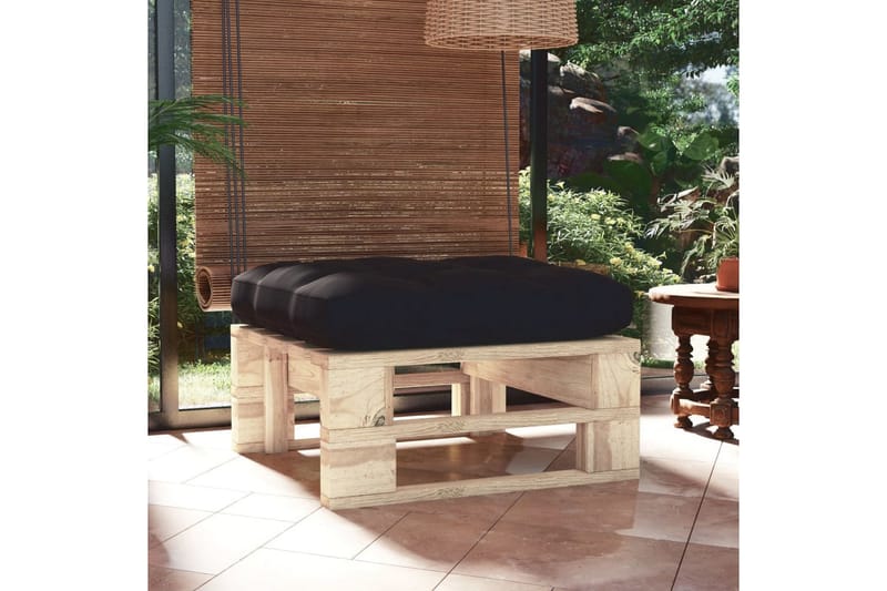 Pallottoman impregnerad furu - Svart - Utemöbler - Loungemöbler - Modulsoffa utomhus - Fotpall & pall utomhus