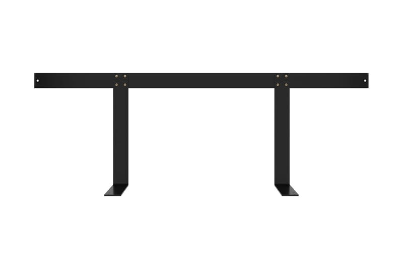 Ryggstöd för pallsoffa svart 110 cm järn - Svart - Fotpall & pall utomhus - Balkongstol