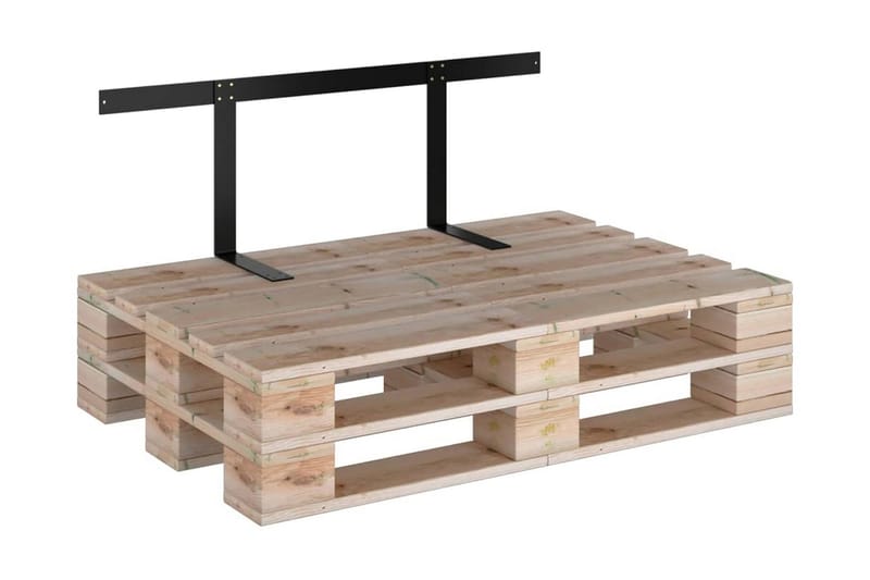 Ryggstöd för Pallsoffa Utomhus svart 110 cm järn - Svart - Utemöbler - Balkong - Balkongmöbler - Balkongstol