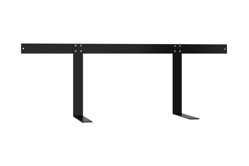 Ryggstöd för Pallsoffa Utomhus svart 110 cm järn - Svart - Utemöbler - Balkong - Balkongmöbler - Balkongstol