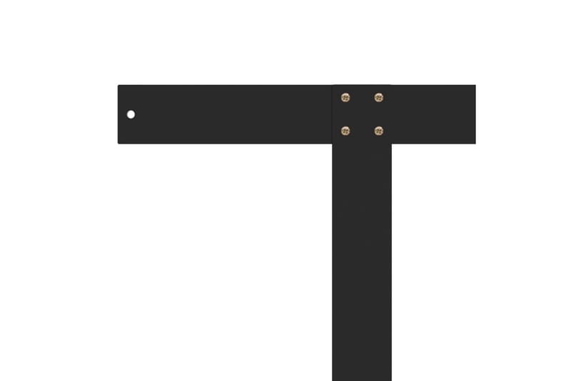 Ryggstöd för Pallsoffa Utomhus svart 110 cm järn - Svart - Utemöbler - Balkong - Balkongmöbler - Balkongstol